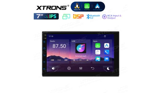 7 Inch Double Din Universal Linux Car Stereo With CarPlay and Android Auto