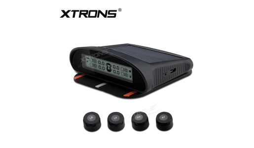 SOLAR WIRELESS TPMS Tire Pressure Monitor System 4 External Sensors