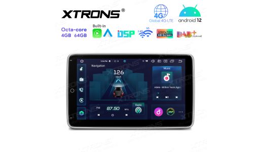 10.1 inch Rotatable QLED Display Android Universal Car Stereo Octa core Processor 4GB RAM & 64GB ROM