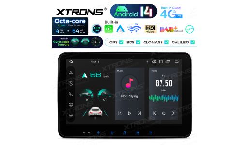 10.1 inch 4+64GB Octa Core Adjustable QLED Screen AKM DSP Global 4G Universal Double Din Android 14 Car DVD Player