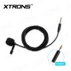 Noise-Resistant Clip-on Microphone with 2.95m Cable and adapter