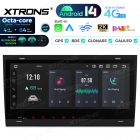 8.8 Inch Octa Core 4+64GB Global 4G Android 14 IPS Car Stereo Multimedia Player Built-in AKM DSP Gyroscope Sensors for Audi/Seat