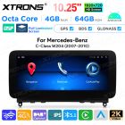 10.25 Inch Android Octa Core 4GB+64GB Car GPS Multimedia Player for Mercedes-Benz C-Class W204 (2007-2010) 