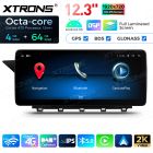 12.3 inch Octa Core 4+64GB Global 4G LTE Android Car Stereo Multimedia Player with Fully-laminated Screen for Mercedes-Benz GLK-Class X204 Left Driving Vehicles