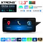 12.3 inch Octa Core 4+64GB Global 4G LTE Android Car Stereo Multimedia Player with Fully-laminated Screen for Mercedes-Benz E-Class W212 / S212 Right Driving Vehicles