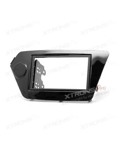 KIA Rio, K2 Double Din Piano Black Fascia Panel Adapter Plate Fitting Kit (Russian, Chinese etc.)