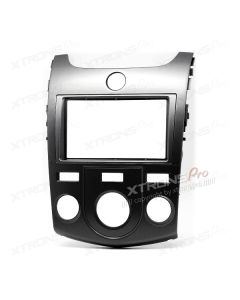 Double Din Car Stereo CD Black Fascia Fitting Kit for KIA with Manual Air-Conditioning