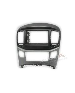 Black&Silver Double Din Stereo Fascia Fitting Kit for HYUNDAI H-1 Starex,i800,iLoad,iMax 2015+ 