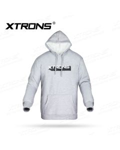 XTRONS Unisex outware fleece pullover hoodie grey