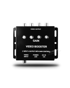 Xtrons BOS002 4 Channels Video Signal Booster Splitter Amplifier with Gain Control RCA