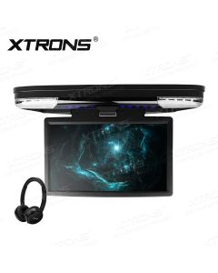 15.6 inch FHD Monitor Car Roof DVD Player with HDMI Port & 2pcs Headphones,16:9 TFT Monitor 