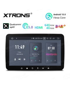 10.1 inch Android 10.0 4G RAM + 64GB ROM Hexa Core 64Bit Processor Qualcomm Bluetooth 5.0 Car Navigation system with Adjustable Display and HDMI Output