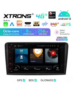 8 inch Qualcomm Snapdragon 665 AI Solution Android Octa-Core 8GB RAM + 256GB ROM Car Navigation System (4G LTE*) Custom Fit for Audi