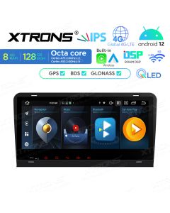 8.8 inch QLED Display Android Car Stereo Multimedia Player Octa core Processor 8GB RAM & 128GB ROM Custom Fit for Audi