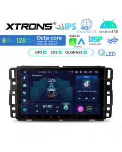 8 inch QLED Display Android Car Stereo Multimedia Player Octa core Processor 8GB RAM & 128GB ROM Custom Fit for Chevrolet / Buick / GMC / HUMMER