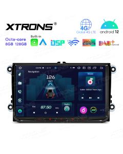 9 inch QLED Display Android Car Stereo Multimedia Player Octa core Processor 8GB RAM & 12GB ROM Custom Fit for VW, Skoda and SEAT