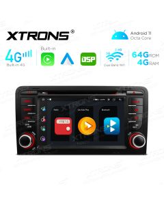 7 inch Android 11 Multimedia Player With Built-in CarAutoPlay and Android Auto and DSP For Audi