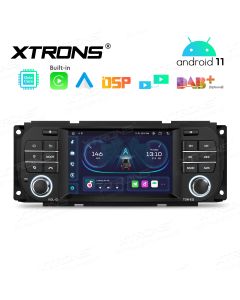 5 inch Android 11 Car Stereo Navigation System With Built-in CarPlay and DSP Custom Fit for Chrysler | Dodge | Jeep