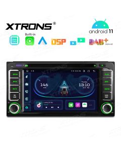 6.2 inch Android 11 Car DVD Player Navigation System With Built-in DSP and CarPlay and Android Auto Custom Fit for Toyota
