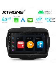 Integrated 4G Solution: 9 inch 8 Core 4GB RAM + 64GB ROM Android Multimedia Player Navigation System with Built-in CarAutoPlay & Android Auto & DSP for Jeep