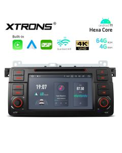 7 inch Android 11 Hexa-Core 64bit Processor 4G RAM + 64GB ROM Car Navigation System with DVD Drive with Built-in Carplay and Android Auto and DSP Custom Fit for BMW/Rover/MG