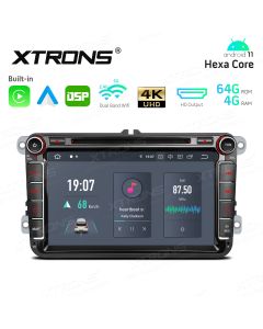 8 inch HEXA-CORE 64BIT PROCESSOR Android 11 Car DVD Receiver Navigation System with HD Output with Built-in CarAutoplay and Android Auto and DSP Custom Fit for VW/Skoda/Seat