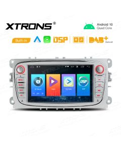 7 inch Car Stereo Android 10 Quad-core 2GB RAM + 32GB ROM Multimedia Player GPS Navigation with Built-in DSP Built-in CarAutoPlay & Android Auto Custom Fit for Ford