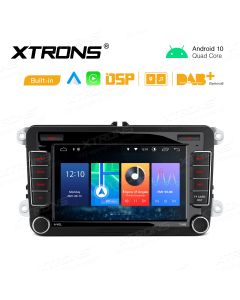7 inch Android 10 Quad-core 2GB RAM + 32GB ROM Car Stereo Multimedia Player GPS Navigation with Built-in DSP&CarPlay & Android Auto Custom Fit for Volkswagen | SEAT | SKODA