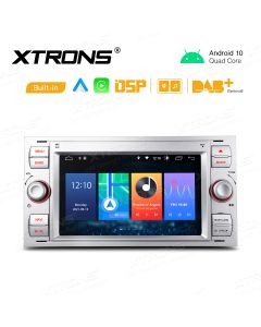 7 inch Android Quad-core 2GB RAM + 32GB ROM Car Stereo Multimedia Player GPS Navigation with Built-in DSP&CarPlay & Android Auto Custom Fit for Ford (silver color)
