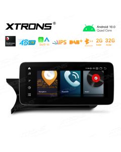 10.25 inch Android GPS Navigation Multimedia Player with Built-in CarPlay and Android Auto and 4G LTE Support Carriers in Asia and Europe for Mercedes-Benz C-Class W204 LHD vehicles