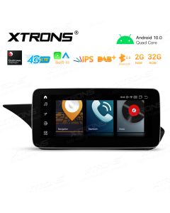 10.25 inch Android GPS Navigation Multimedia Player with Built-in CarPlay and Android Auto and 4G LTE Support Carriers in Asia and Europe for Mercedes-Benz E-Class W212 / S212 LHD vehicles