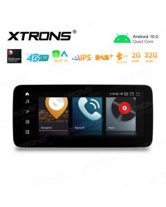 10.25 inch Android GPS Navigation Multimedia Player with Built-in CarPlay and Android Auto and 4G LTE Support Carriers in Asia and Europe for Mercedes-Benz C-Class W176 / CLA-Class C117 / GLA-Class X156