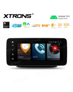 10.25 inch Android GPS Navigation Multimedia Player with Built-in CarPlay and Android Auto and 4G LTE Support Carriers in Asia and Europe for Mercedes-Benz C-Class W205 / GLC-Class X253 & C253 / V-Class W447 