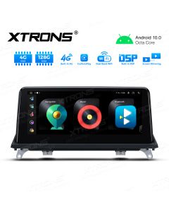 Integrated 4G Solution: 10.25 inch Octa-Core 4GB RAM + 128GB ROM Android Car GPS Multimedia Player With Built-in CarAutoPlay and DSP For BMW X5 / X6 CCC