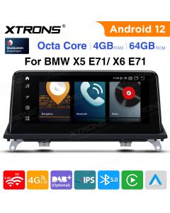 10.25 inch Car Android Multimedia Navigation System with Built-in CarAutoPlay & Android Auto, Built-in 4G Support Carriers in Asia and Europe for BMW X5 E70/X6 E71 CCC