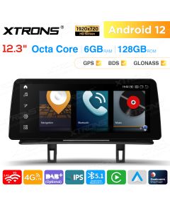 12.3 inch Qualcomm Snapdragon 662 Android 6GB+128GB Car Stereo Multimedia Player for BMW 1 Series E81/E82/E87/E88 with No Original Display