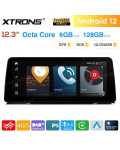 12.3 inch Qualcomm Snapdragon 662 Android 6GB+128GB Car Stereo Multimedia Player for BMW 3 Series F30 / 4 Series F32 Left Driving Vehicles NBT