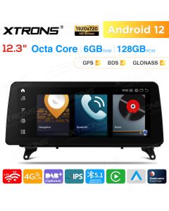 12.3 inch Qualcomm Snapdragon 662 Android 6GB+128GB Car Stereo Multimedia Player for BMW X5 E70 / X6 E71 Left Driving Vehicles CIC