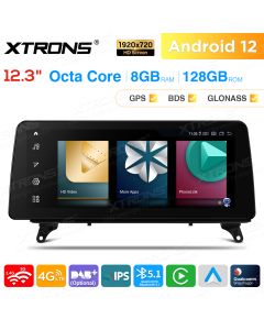 12.3 inch Qualcomm Snapdragon 662 Android 8GB+128GB Car Stereo Multimedia Player for BMW X5 E70 / X6 E71 Left Driving Vehicles CIC