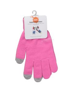 Touch Screen Winter Warm Knit Gloves(Pink)