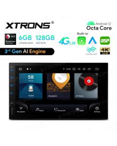 7 inch Qualcomm Snapdragon 665 AI Solution Android 12.0 Octa Core 6GB RAM + 128GB ROM Car Stereo Navigation System (4G LTE*) Universal Double Din