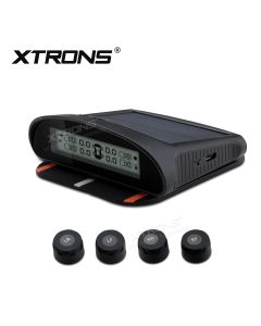 SOLAR WIRELESS TPMS Tire Pressure Monitor System 4 External Sensors