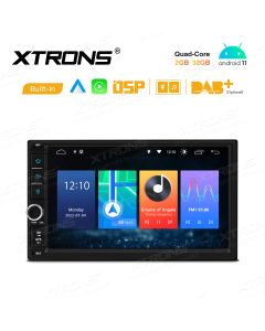 7 inch Android 11 Quad-core 2GB RAM + 32GB ROM Car Stereo Multimedia Player GPS Navigation with Built-in CarPlay & Android Auto