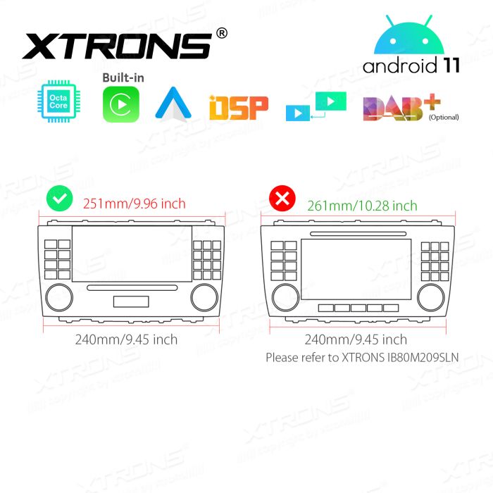 9 inch Octa-Core Android 11 Navigation Car Stereo 1280*720 HD Screen Custom Fit for Mercedes-Benz