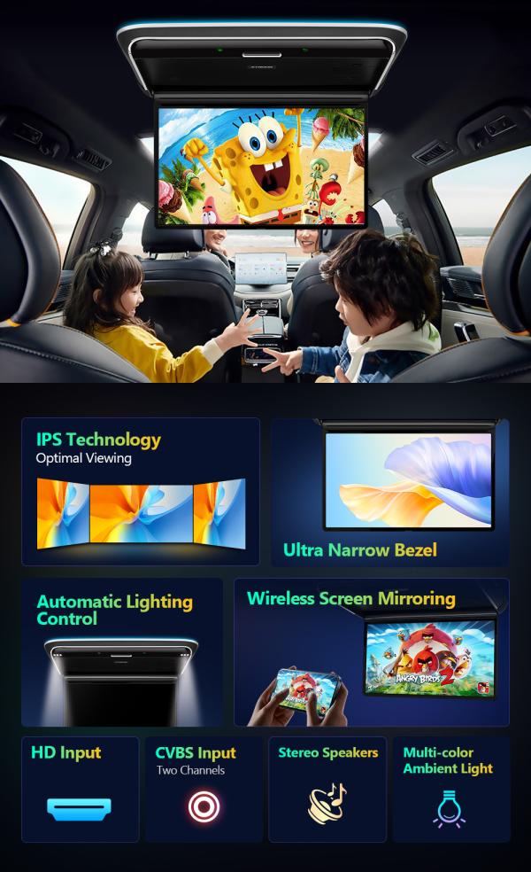XTRONS NEW 14" Android Car Roof Monitor