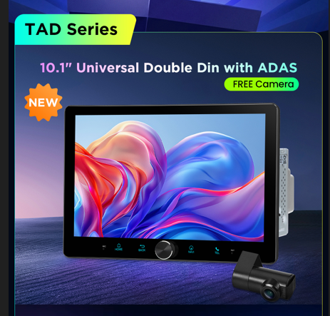 XTRONS AD Series: 10.1-Inch Double Din Android Car Stereo with Built-in ADAS