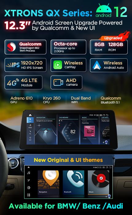 XTRONS Released QX 12.3" Qualcomm Series for Mercedes Benz with RAM Upgraded to 8GB!