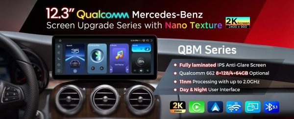 XTRONS New Generation Q-Series for Mercedes-Benz: 15.8" / 14.9" 3A Screen / 12.3" Nano-Texture 2K QBM Screen Upgrade Solutions
