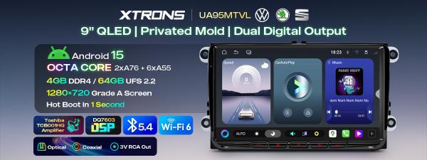 XTRONS UAH Series: Android 15 Car Stereos with Octa-Core Power, QLED Display, and Built-In 4G LTE