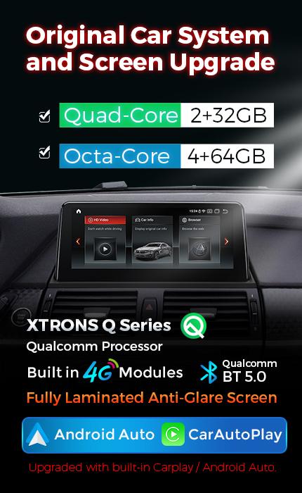 XTRONS Q/QC series: Qualcomm Anti-Reflective Screen Upgrade models for BMW Audi Benz Upgraded with built-in carplay& Androidauto